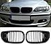 Ricoy - Griglia anteriore nera opaca per Facelift LCI E46 Serie 3, 4 porte, 4D 2002-2005