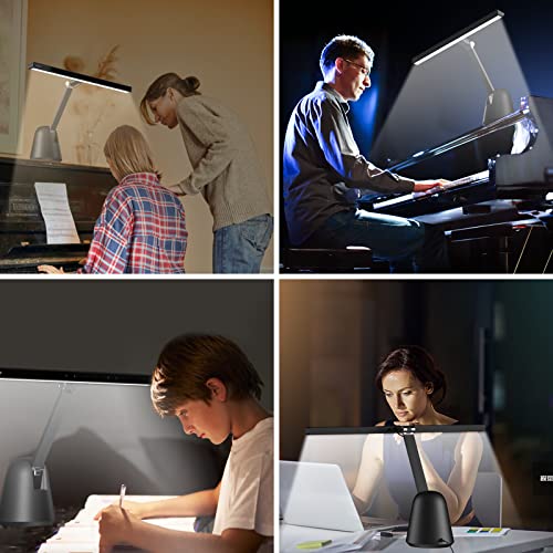 Quntis 55'' Ultra Wide Illumination Piano Light, 12W Led Professional Eye Caring Piano Lamp With Auto-Dimming, Dimmable Modern Reading Desk Lamp, 2H Timer, Music Stand Light For Upright Grand Piano #TOP6