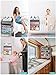PHOTOONE Hanging Diaper Caddy Organizer Crib Organizer–Spacious Baby Girl/Boy Nursery Storage Organizer for Changing Table, Playpen/Wall- Hold 90+ Diaper (Grey)