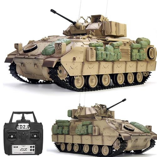 Ssccgym Large Remote Control Tank US M2A2 Bradley RC Battle Light Tank 1/16 War Military Vehicle...
