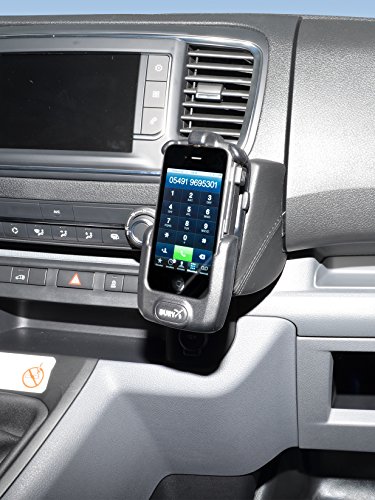 KUDA – Consola de teléfono para (LHD) para Citroën Jumpy/Peugeot Expert/Toyota ProAce a Partir de 2016 Piel Negro