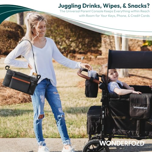 image for WONDERFOLD Universal Parent Console Stroller Organizer with 2 Insulate