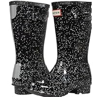 Hunter Kids Original Giant Glitter Rain Boot, Black, 5