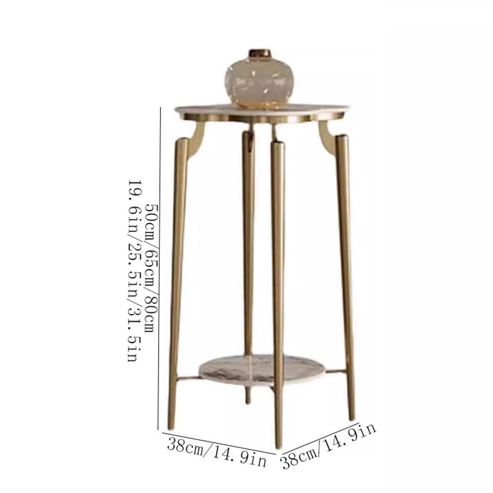 Soporte para bonsáis Estantería Ligera de Lujo con Placa de Roca for Plantas de Interior, de Acero Inoxidable, for Sala de Estar, balcón(Pequeño)