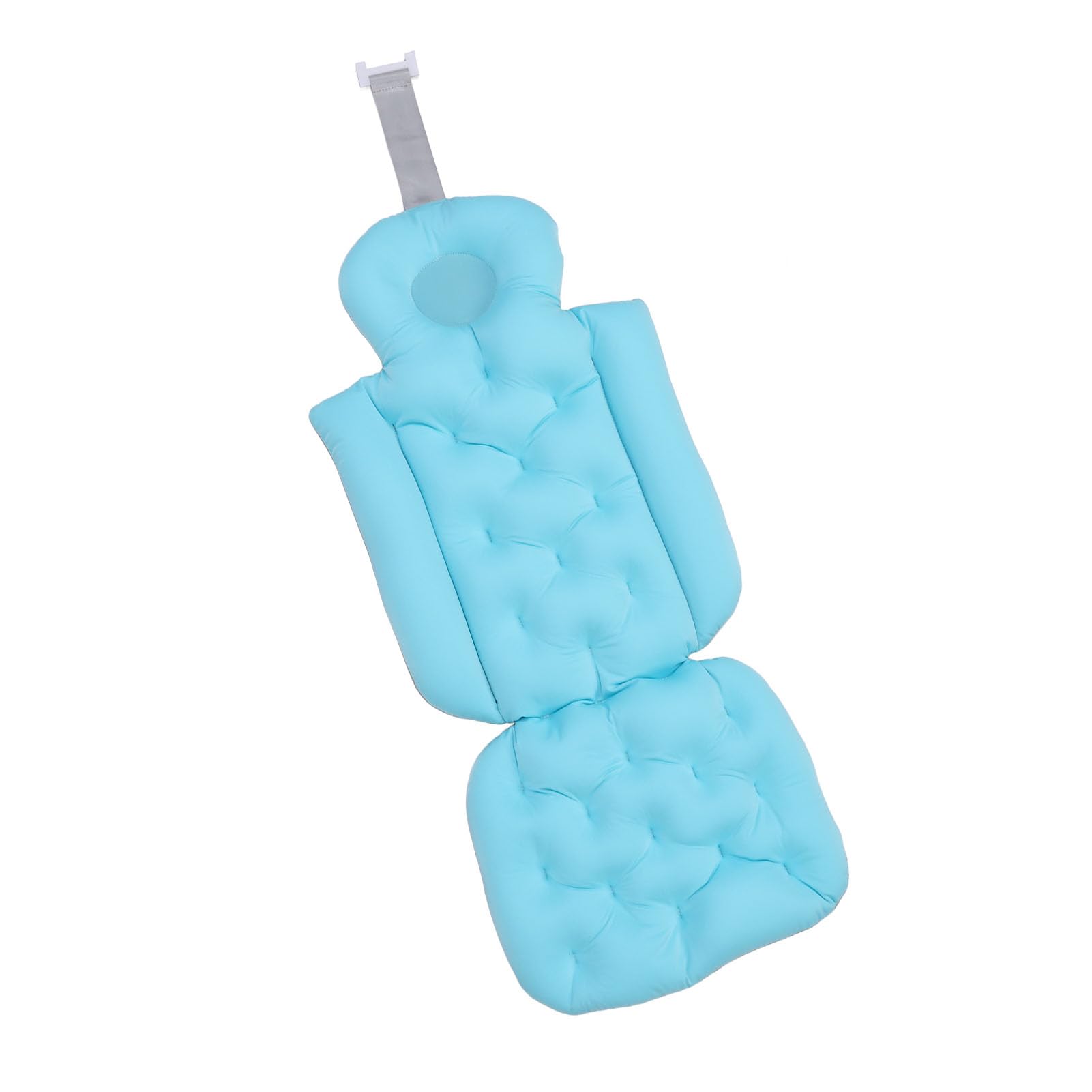 Rosvola Cuscino da Bagno Antiscivolo per Tutto il Corpo con Forti Ventose per L'esperienza di Bagno degli Adulti Dimensioni 33,07x14,76 Pollici (BLUE)