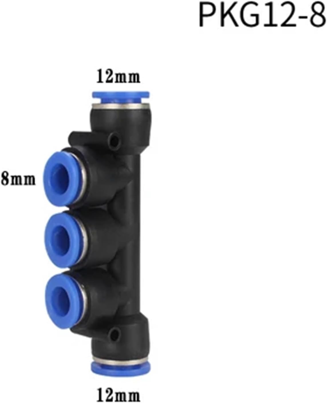 1pc PK PKG Pneumatic Quick Connector Plastic 5-Way Variable Diameter Water Pipe Quick insert Air Hose Soft PU Pipe 4 6 8 10 12mm(PKG12-8)