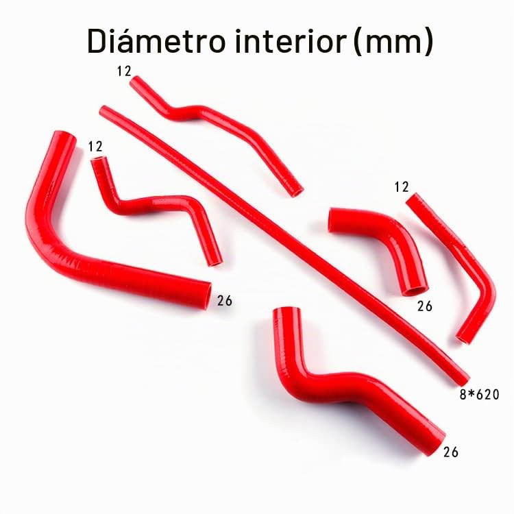 Kit de manguera de radiador de silicona para Suzuki Samurai 1986 1987 1988 1989 1990 1991 1992 1993 1994 1995 (rojo)