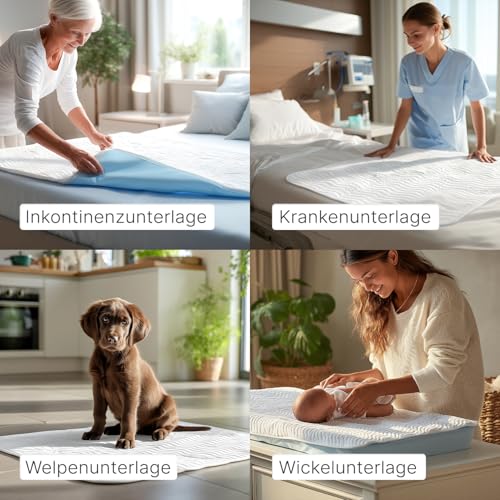 ARNOMED® Inkontinenzunterlage waschbar 1 STK 75x90cm, Inkontinenz Bettunterlage wasserdicht wiederverwendbar, Betteinlage Bettschutz Unterlage, Wickelunterlage Kinder, Unterlage Senioren
