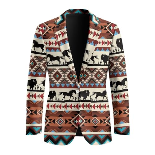 INSTANTARTS Men's Casual Blazer One Button Men's Casual Blazer Jackets Lightweight Daily Blazers Lined Collar3