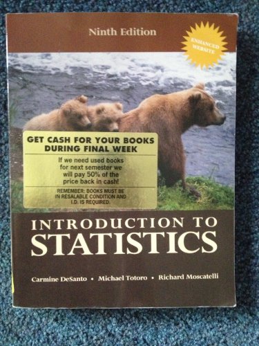 Introduction to Statistics (9th Edition)