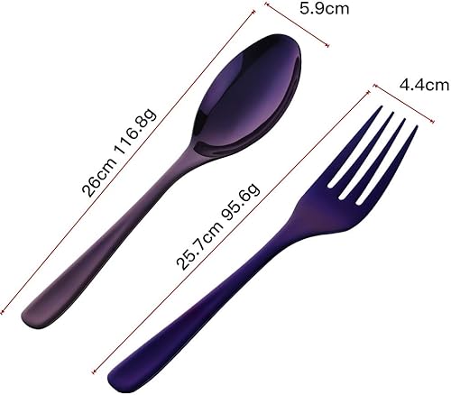 Miniatura 10 de Buyer Star - Utensilios para servir ensalada, acero inoxidable, mango largo, 10.0in, para servir de catering