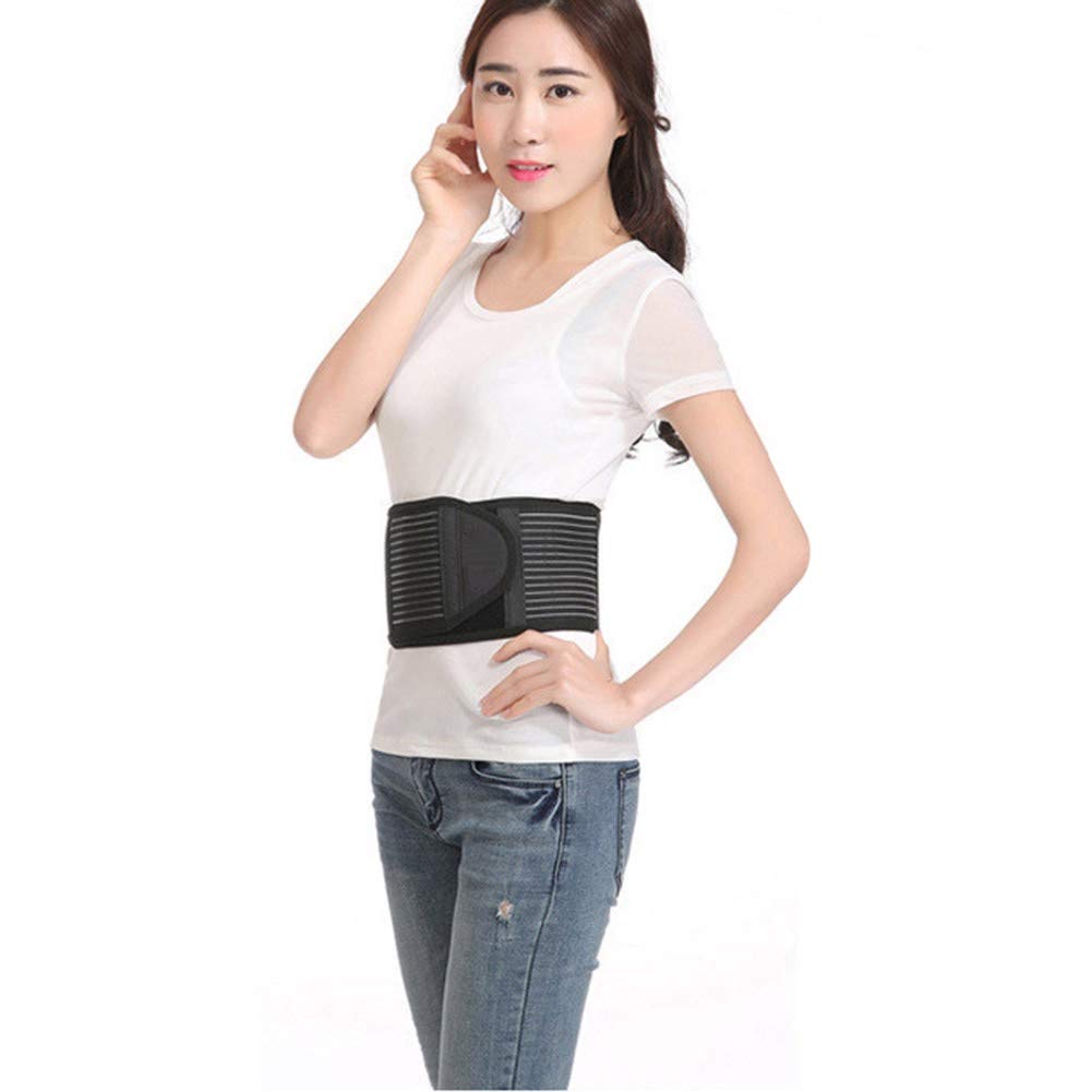 Lumbar Brace Belt Soporte de Espalda Inferior para Mujeres Hombres Hernia de Disco Ciática Escoliosis Cintura y Abdomen Calentamiento Alivio del Dolor (Size : L)