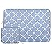 Mosiso Quatrefoil Style Canvas Fabric Laptop Sleeve Bag Cover for 13-13.3 Inch MacBook Pro, MacBook Air, Notebook with Small Case, Serenity Blue