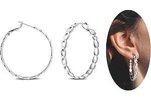 Mesmerizing Embrace: Large Sterling Silver Hoops for Enchanting Style