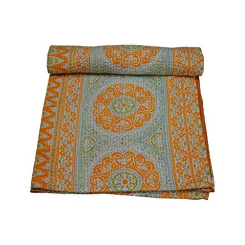 Majisacraft Kantha Quilt Cotton Bedspread Cover