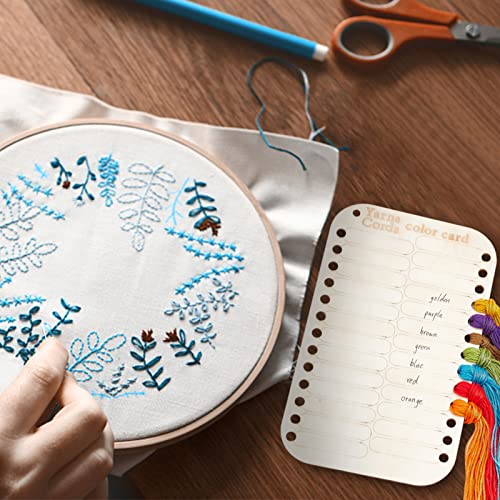 PH PandaHall 4pcs Embroidery Floss Organizer 26 Positions Wooden Cross Stitch Thread Holder Thread Organizer Double Sided Thread Sorter for Sewing Supplies Needlework Thread Organization Display Craft - Image 3