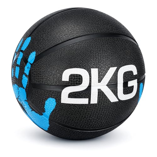 YORKING Durable Rubber Medicine Ball for Fitness Training Strength & Core Workout Ball for Home and Gym Use (2KG)