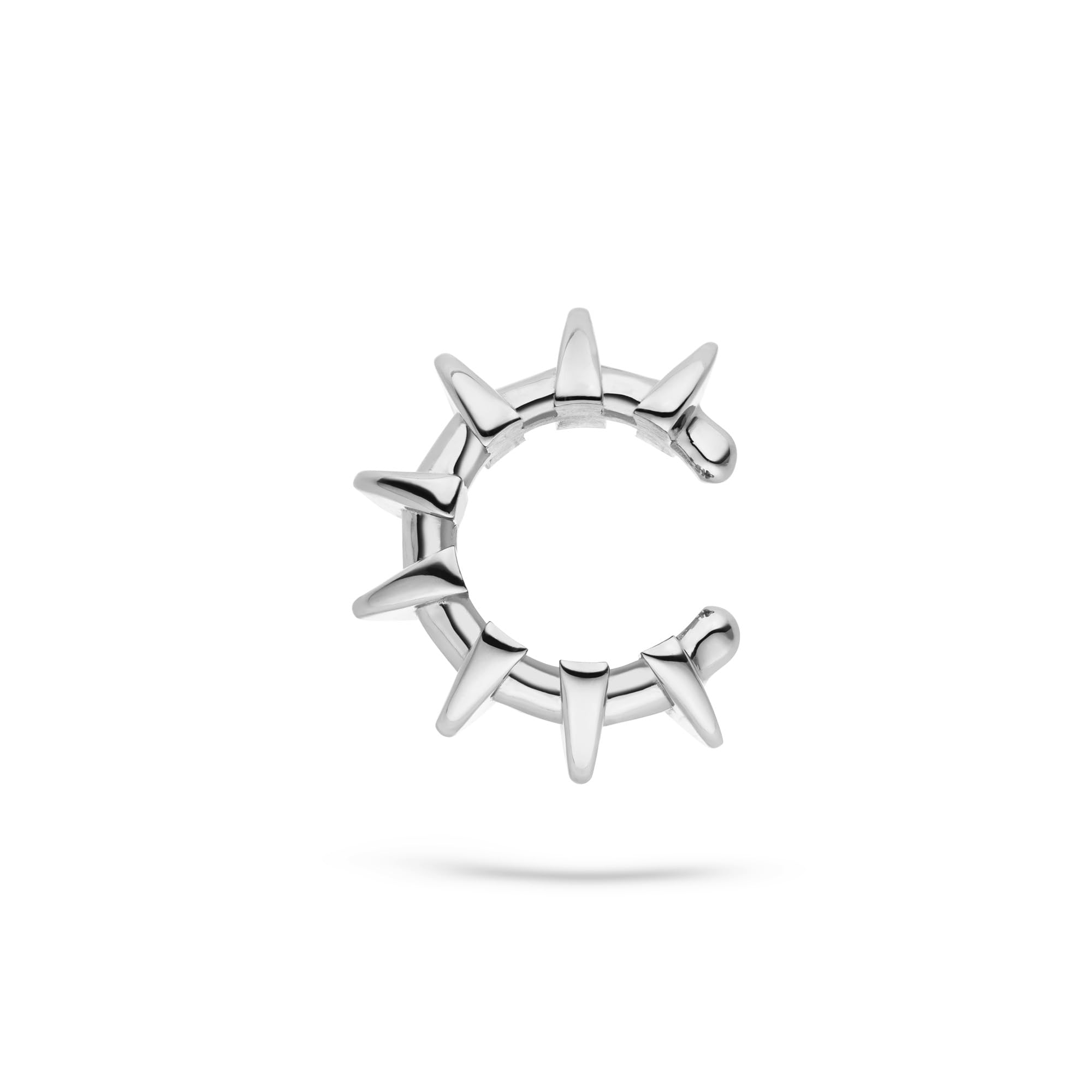LIEBESKIND BERLIN Damen Schmuck – Earcuff im Spikes Design aus Edelstahl – in Silber – markant, modern & vielseitig kombinierbar – hochwertig verarbeitet & ideal für jeden Anlass