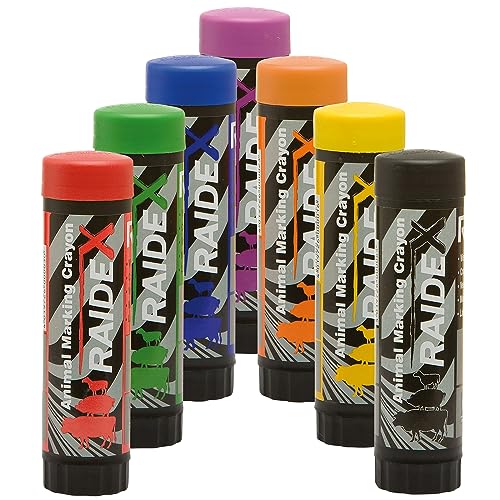 QUEBAg Viehzeichenstift-Set 7 Farben sortiert für Bemalung Markierung Schminkstift Fasching Karneval Fastnacht