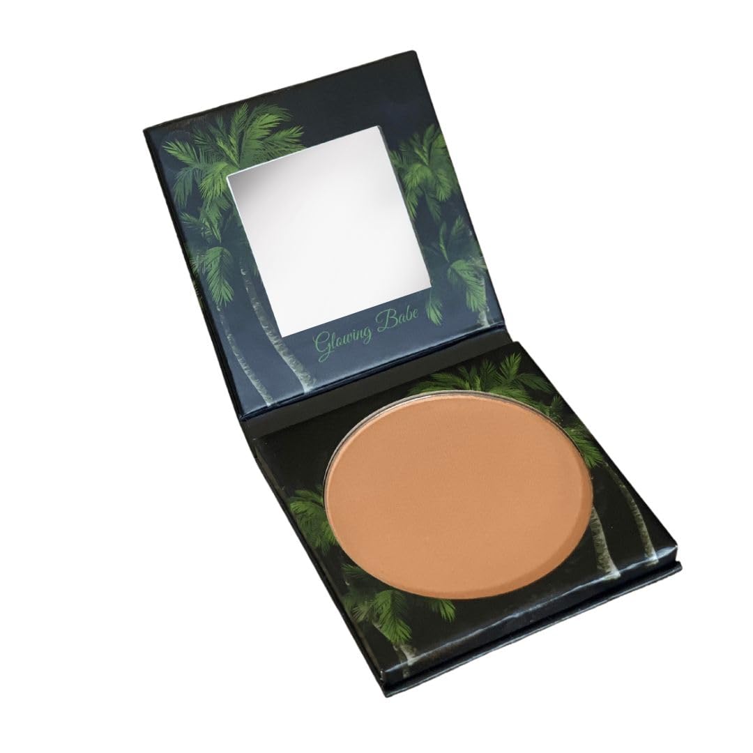 SWEET LEILANITalc Free Setting Powder - Bronzer Powder Mineral Finishing Powder- Face Powder Makeup and Matte Long Lasting Pressed Powder Compact | Sun |