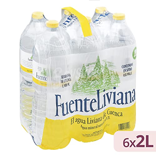 Fuente Liviana Agua Mineral Natural, 6 x 2000ml