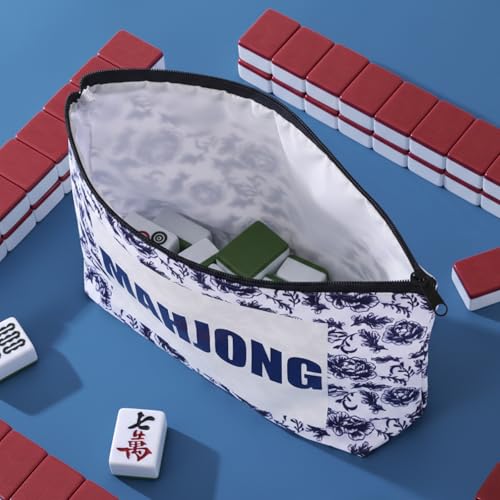 Bolsa para fichas de Mahjong con cierre y diseño compacto miniatura 7