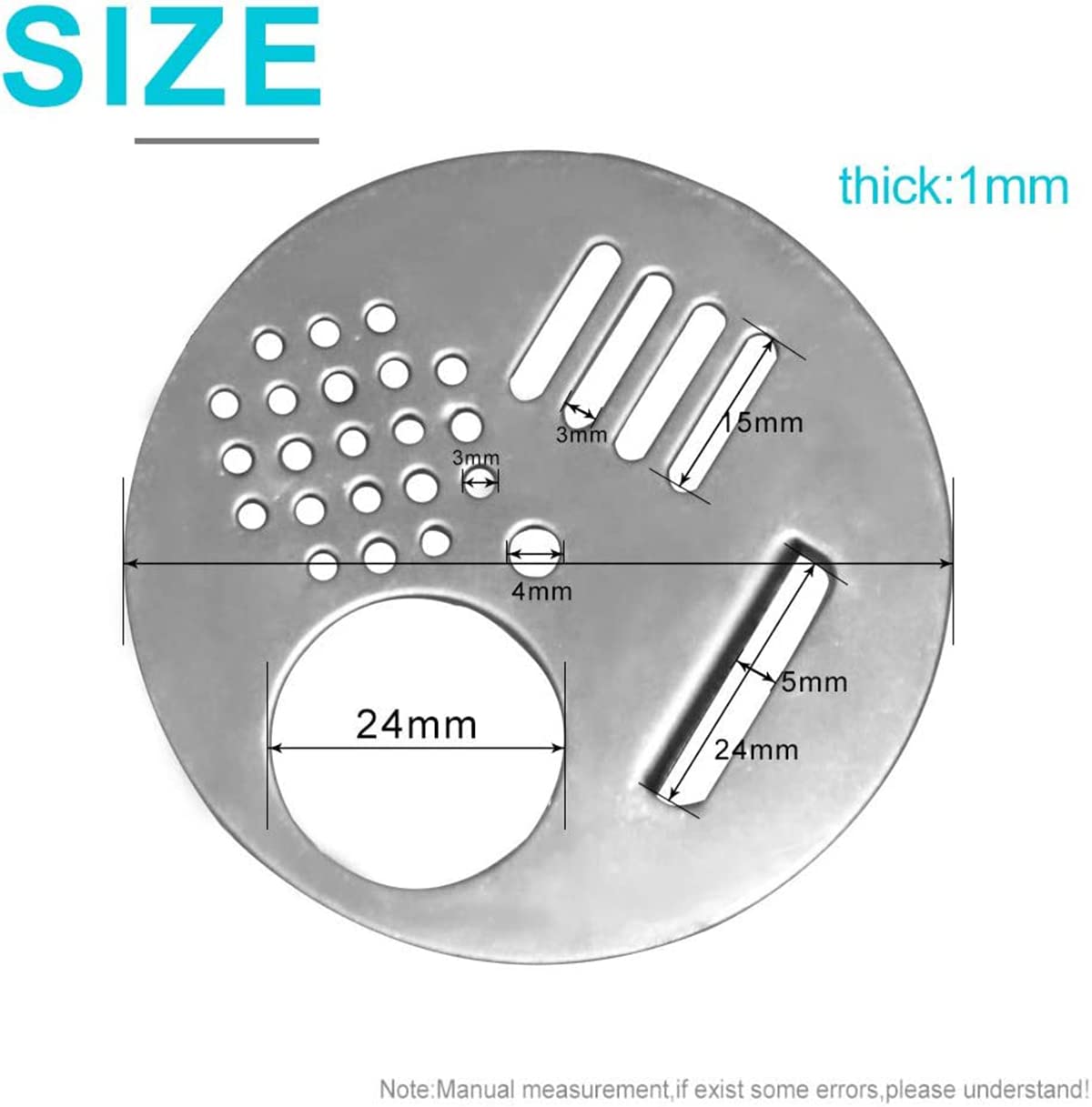 10 pezzi in acciaio inox per cancello d'ingresso alveare a disco per porta e nido d'ape, accessorio per apicoltura (argento