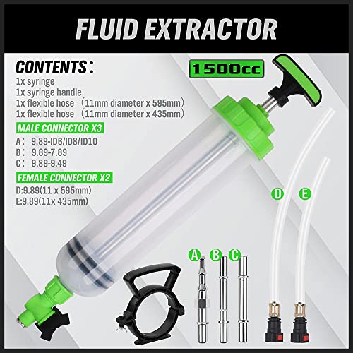 Swanlake Fluid Extractor, Extraction&Fill Pump,Fluid Syringe Pump Manual Suction Vacuum Fuel Car Transfer (1500Ml) #TOP1