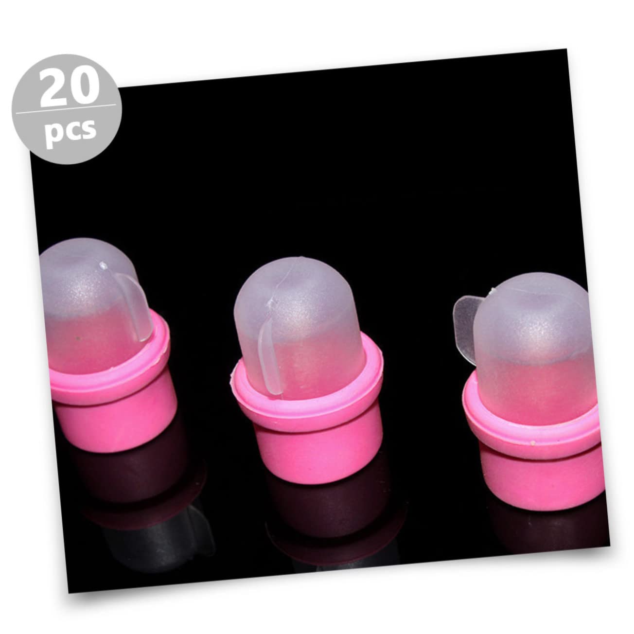 Ipetboom Household Nail Soaker Caps Nail Tip Remover Kit Soak off Nail Art Tool for Fingernail Polish