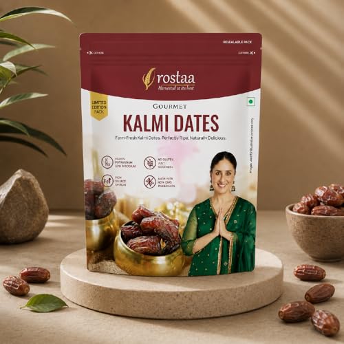Image of Rostaa Gourmet Kalmi Dates 680 gms | Best in Quality Khajoor, Khajur | Boosts Immunity & Energy | Supports Hormone Balance | Rich in Fiber & Antioxidants | Premium 100% Natural Snack