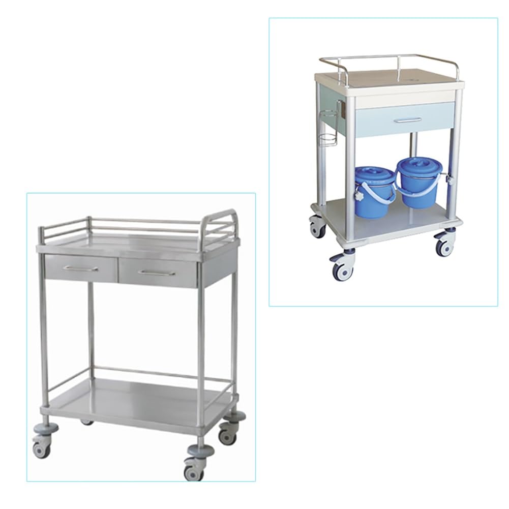 Ruote girevoli mediche Gerrit da 3" 4" con Stelo filettato M12, Set di 4 Ruote girevoli in Nylon con Barre filettate, Ruote per carrelli Medici silenziose e stabili con fr
