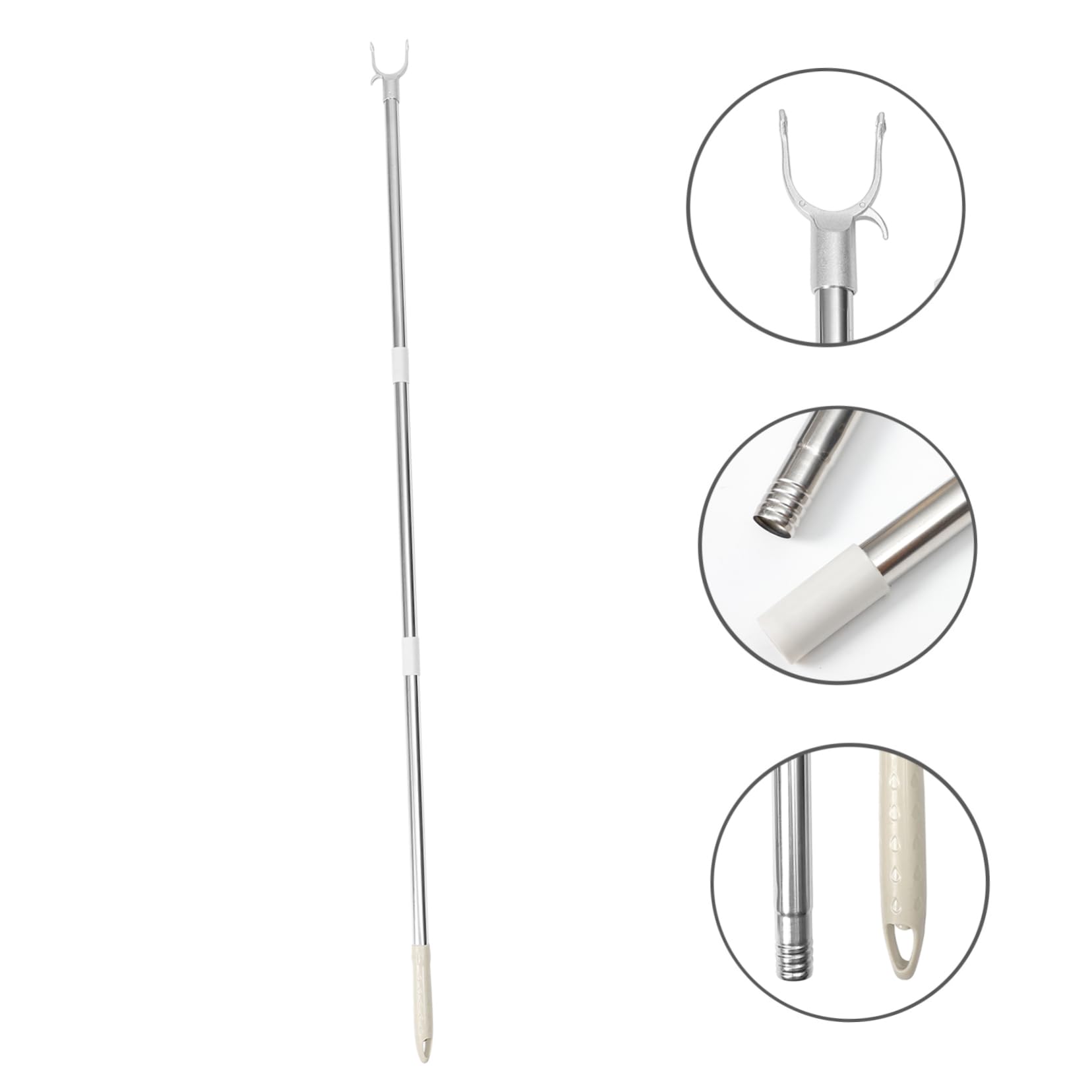 ABOOFAN Adjustable Clothes Rod for Drying Clothes Sturdy Shaped Hook Clothes Pole Home Clothes Fork for Laundry and Drying Needs