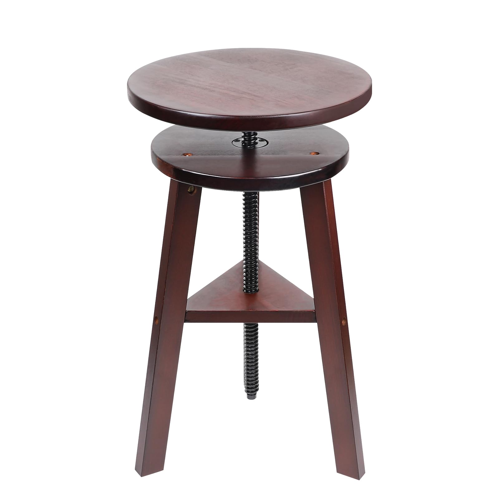 LALAGO Taburete Redondo de Madera para Pintar, 48-65 cm H Taburete de Madera Regulable en Altura, Taburete de Artista de Madera para Dibujar, Taburete de Studio, Taburete de Dibujo de Madera