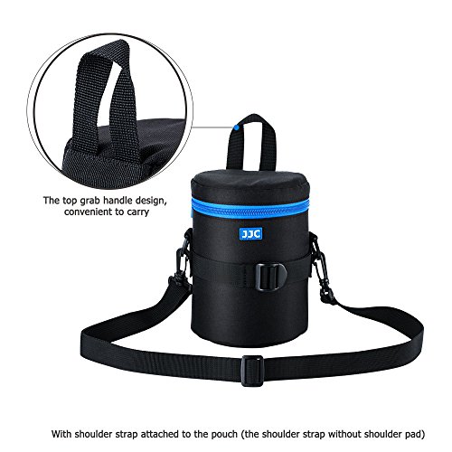 Image of JJC Deluxe Lens Case Pouch Bag for Canon EF 24-70mm f2.8L USM /EF 50mm f1.2L USM /EF 85mm f1.2L II USM, Tamron SP 70-300mm f4-5.6 A005, Sigma APO DG 70-300mm f4-5.6 & More Lens below 3.9 inch x 6.5 inch(D x L)