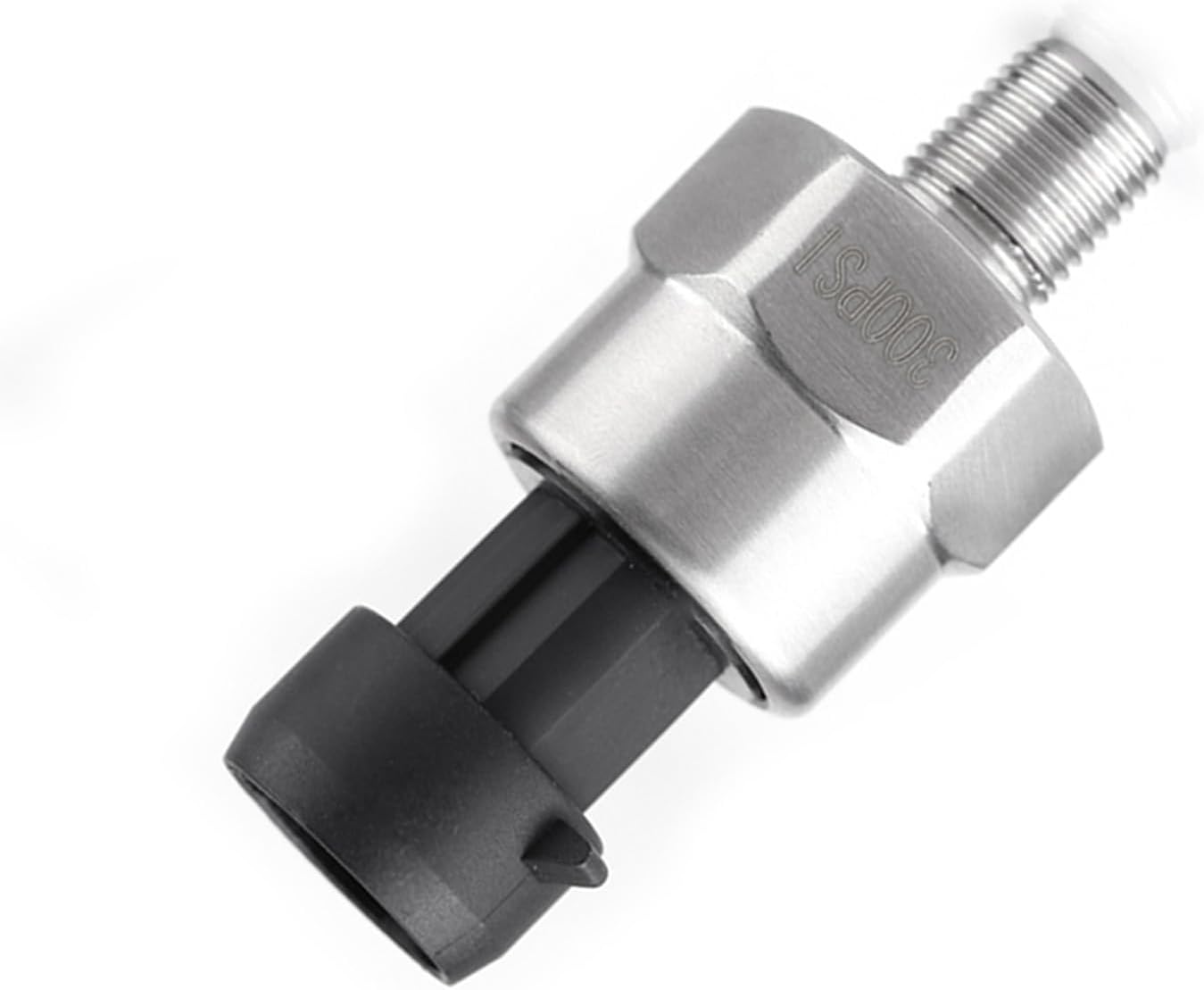 Pressure Transducer Sender Sensor, 1/8NPT Thread Stainless Steel Pressure Transducer for Oil Fuel Air Water(300PSI)