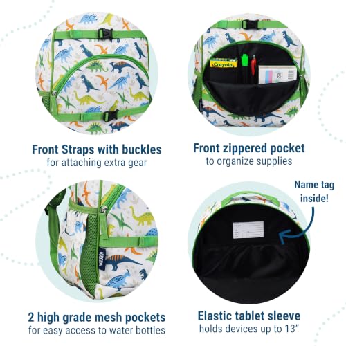 Image of Wildkin Kids Backpack for Boys & Girls, ECO rPET Recycled Lightweight Bookbag with Padded Straps