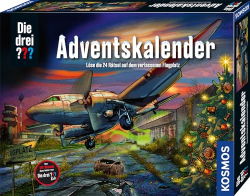 Die drei Calendario de Adviento de Kosmos 632571, resuelve los 24 puzzles en el aeródromo abandonado, calendario de adviento de juguete y rompecabezas para niños a partir de 8 años