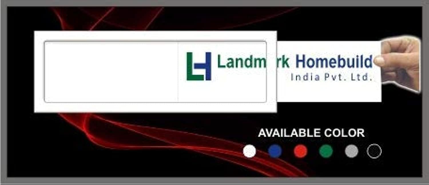 SANGAM AD Wall Name Plate Holder with Acrylic Plastic Name Plate Insert Make Your Own Name Plates 9X2.5x0.5