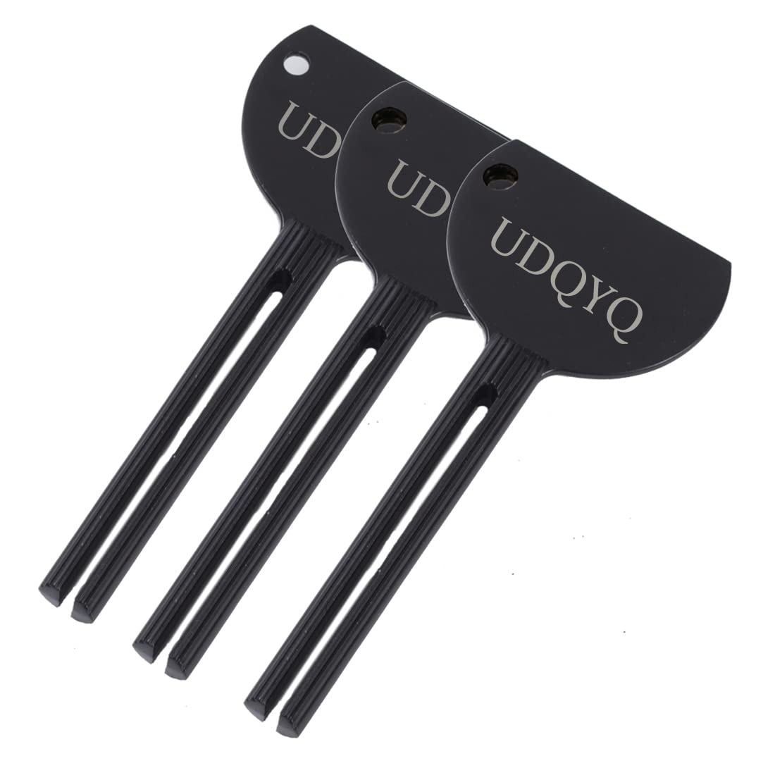 UDQYQ 3 Stücke Tubenquetscher Edelstahl Tubenausdrücker Metall Zahnpasta Squeezer Tubenaufroller Sparen Sie Zahnpasta, Cremes, Farbe, Salbe,Kein Durcheinander und Abfall mehr. (Matt-schwarz)