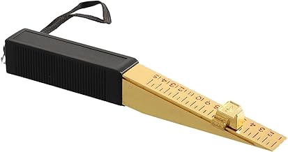 Medidor de cuña Vernier de 1 a 15 mm con incrementos de 0,5 mm para medición de espacio de puerta cortafuego y planitud, construcción chapada en cobre