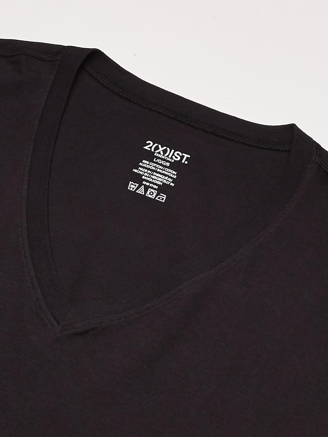 2(X) IST Mens Essential Cotton V-Neck T-Shirt 3-Pack - Image 5