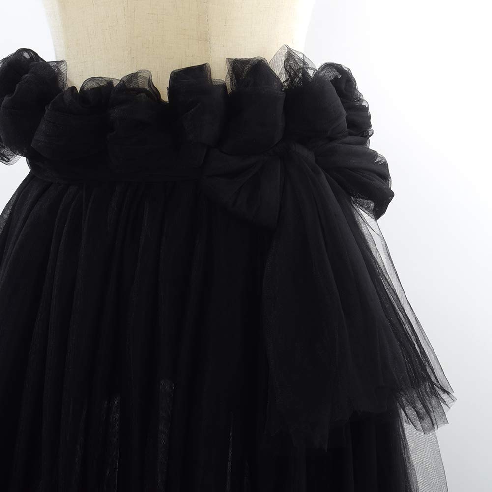 GRACEART Damen Lange Tüll Röcke Abschlussball Abend Rock Elastic Bund Tutu