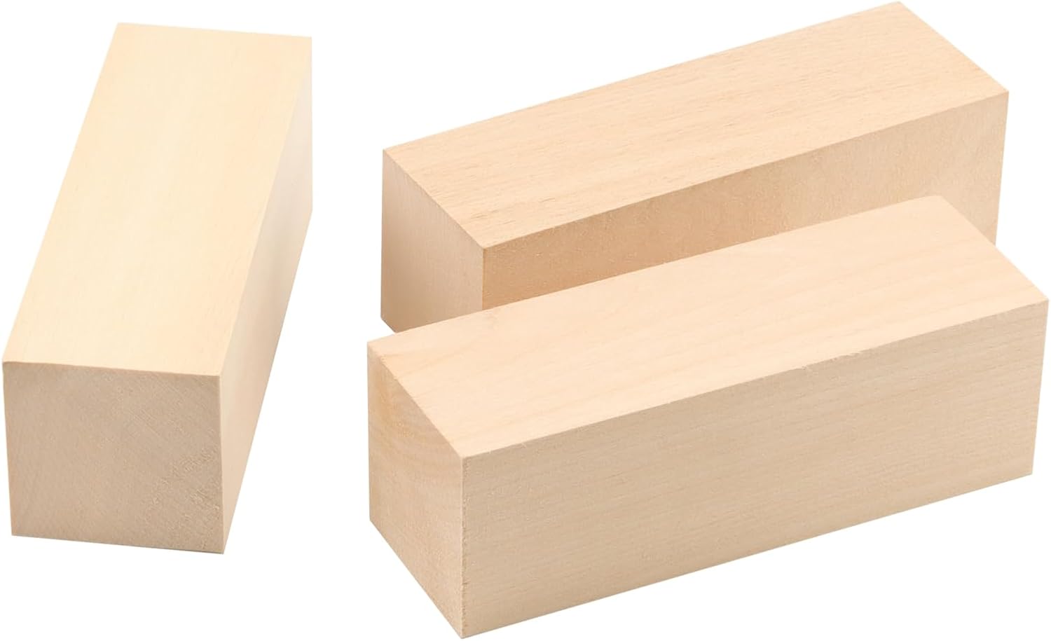 8Pcs 6 x 2 x 2 Inch Basswood Carving Blocks, 15 x 5 x 5cm Whittling Wood Blocks, Unfinished Wooden Carving Blocks for Beginners, DIY, Sculpture Artist (Pack of 2)