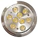 Produktbild Cablematic LED-Einbauleuchte AR111 G53 9W 95mm silberweiß 6000K kalten Tag