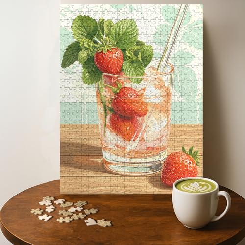 Casse-tête mojito fraise 500 pièces, bois, 20 x 15 po