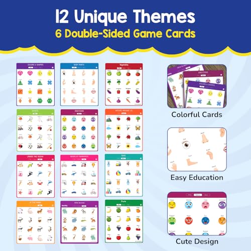 Image of Smartivity Memory Game for Kids Ages 3+ Years | Fun Matching Game - 12 Theme Cards & 3 Level Challenges I Birthday Gift for Boys & Girls I Preschool Learning Toy for 3,4,5,6 Years Age
