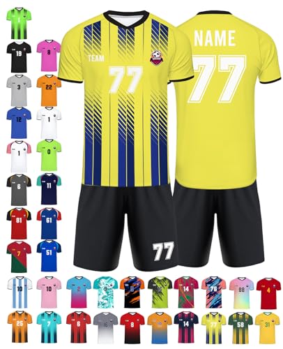 Custom Soccer Jersey for Adult with Name Number Personalized Football Jersey Customized Soccer Shirts for Men Women Youth