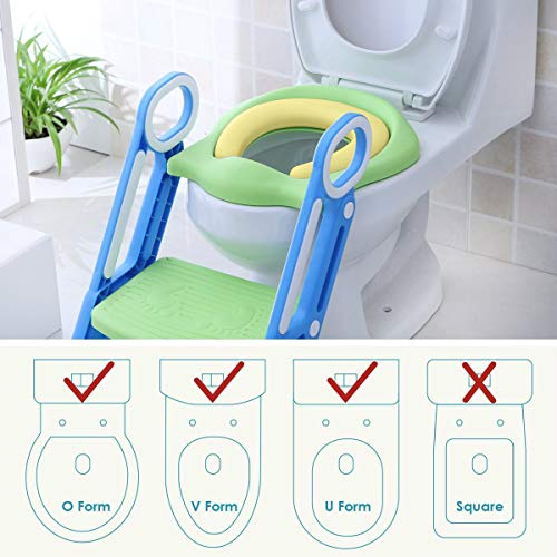 image for Mangohood Potty Training Toilet Seat with Step Stool Ladder for Boys a