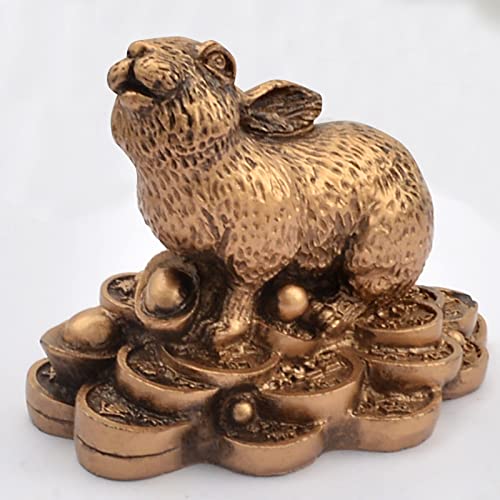 Estatua decorativa de conejo Feng Shui miniatura 5