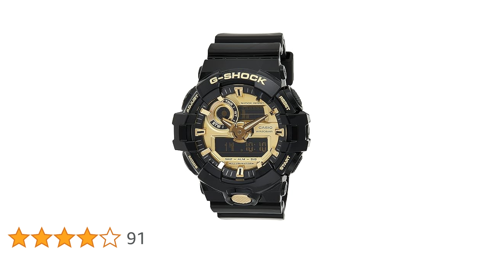 【美品】CASIO　G-SHOCK　GA-710GB ゴールド&ブラック GA710GB-1A | Analog-Digital Black Men's Watch G-SHOCK | CASIO
